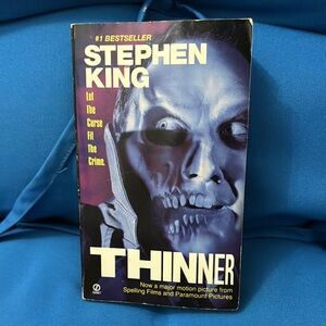 Stephen King Soft Cover Thinner Let The Curse Fit The Crime NWOTS Purple Blue